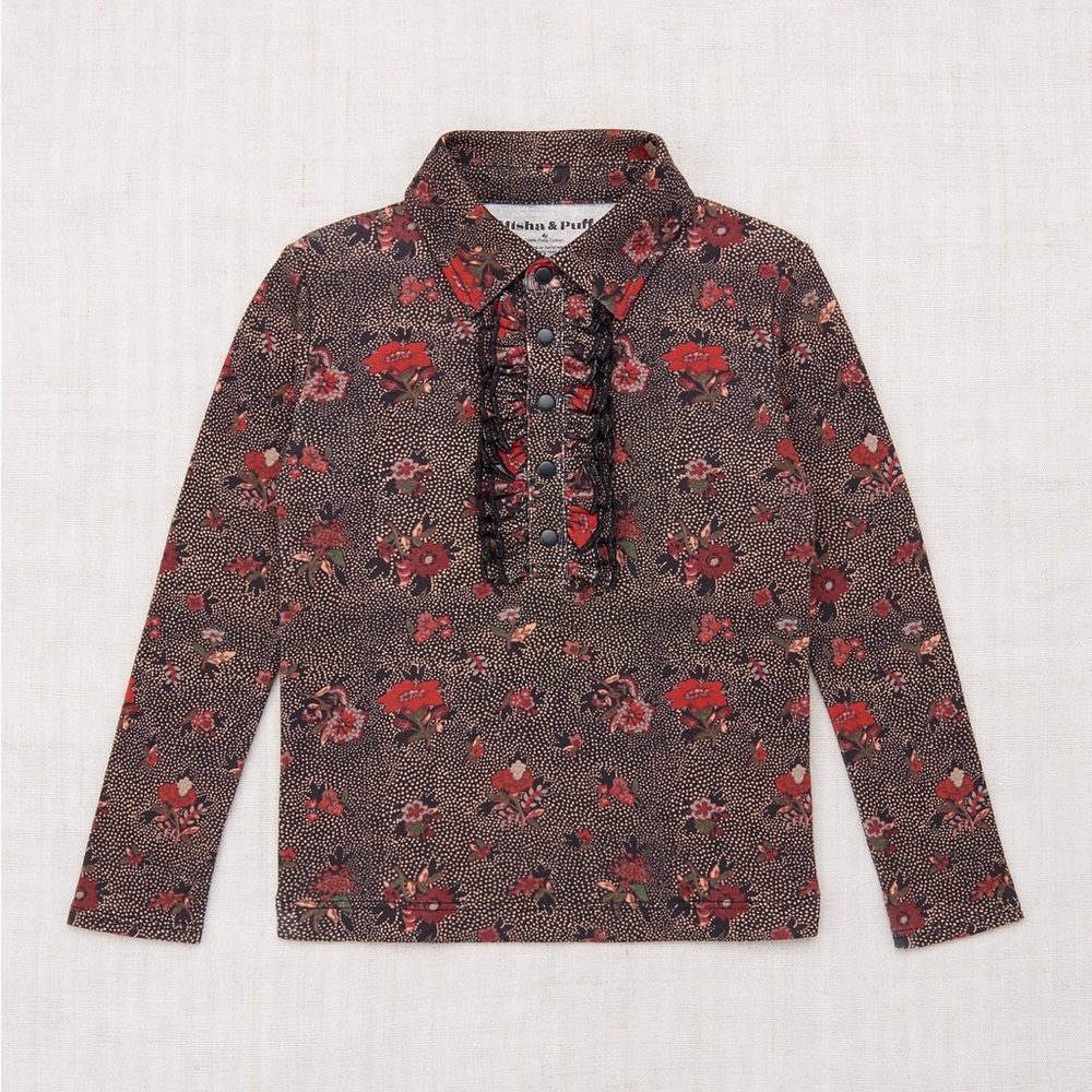 Misha & Puff Beau Shirt Licorice Holyoke Floral 4y
